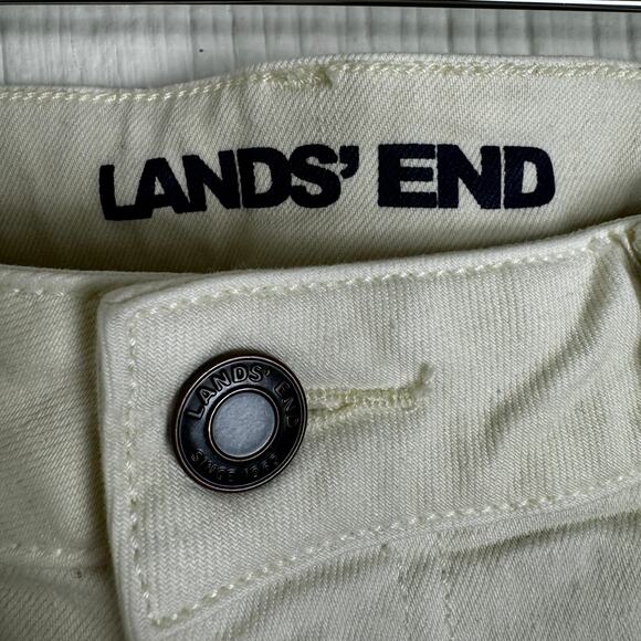 Lands’ End Mid Rise Staight Jean Cream Size 10 Off White Casual Neutral Ivory - Picture 3 of 10